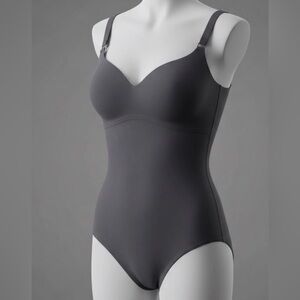 Honeylove LiftWear Tank Bodysuit Shapewear Runway Charcoal Grey Size 2X Wireless